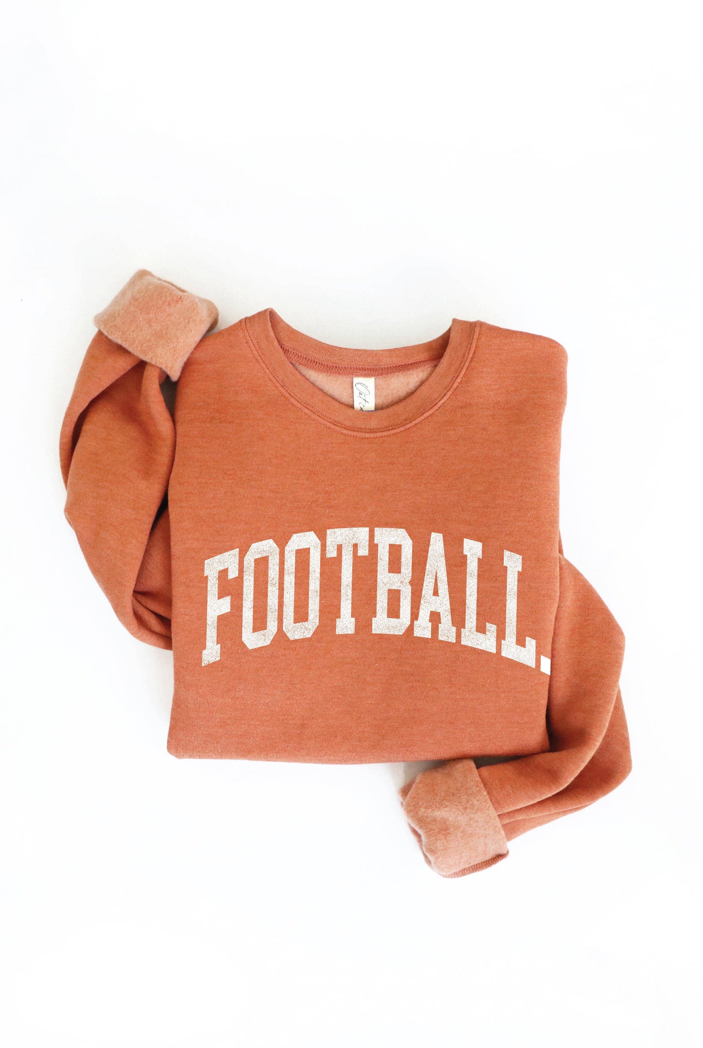 OAT COLLECTIVE - FOOTBALL Graphic Sweatshirt: AUTUMN LEAF  Large