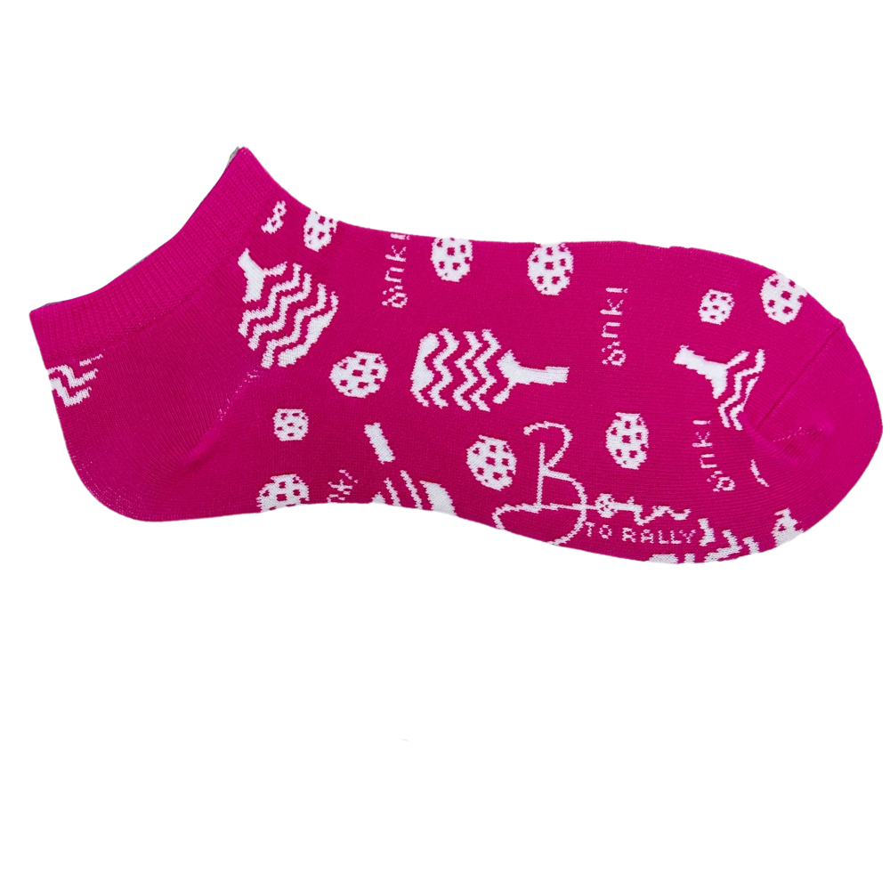 Born to Rally - Pickleball Ankle Socks - Size - Women US 7-10