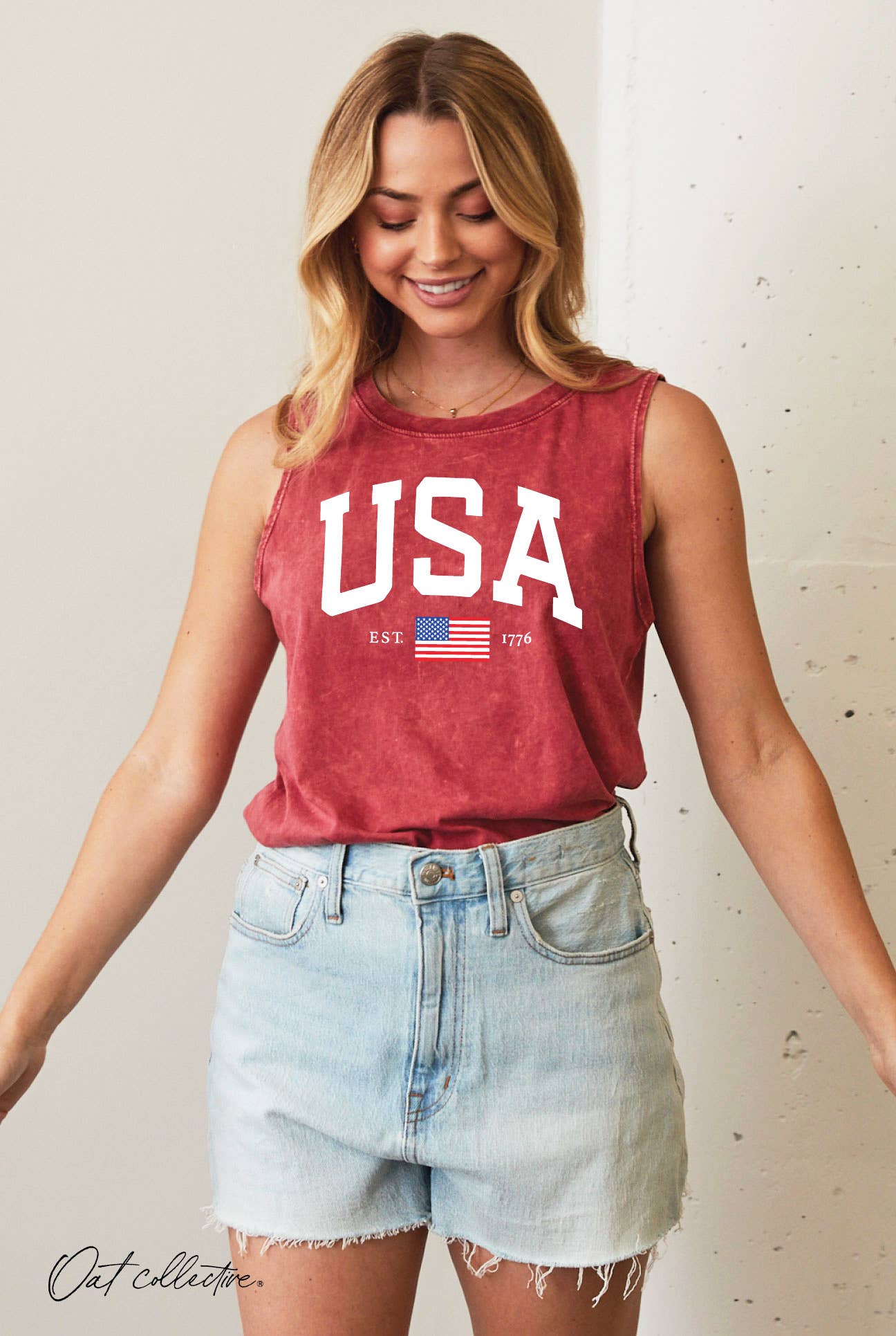 OAT COLLECTIVE - USA EST.1776 Mineral Graphic Tank Tops