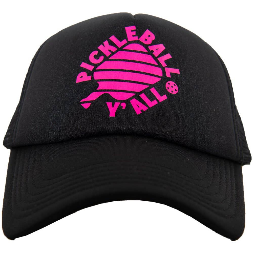 Katydid - Pickleball Y'all DECAL Foam Trucker Hat: Black