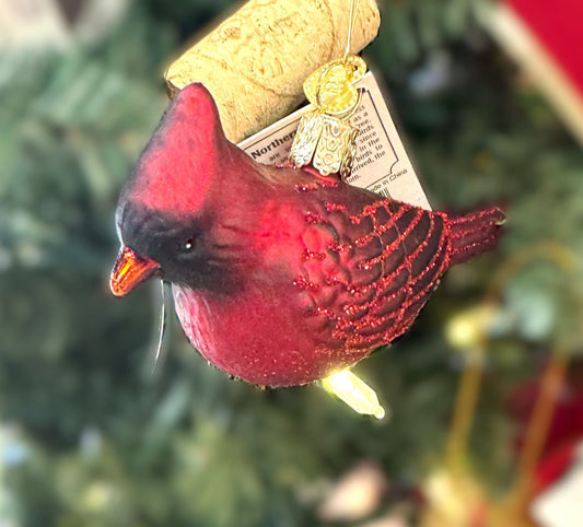 Old World Christmas - Northern Cardinal Ornament- holiday - sympathy