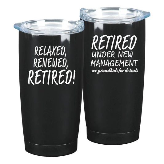 RELAXED RENEWED RETIRED TRAVEL MUG