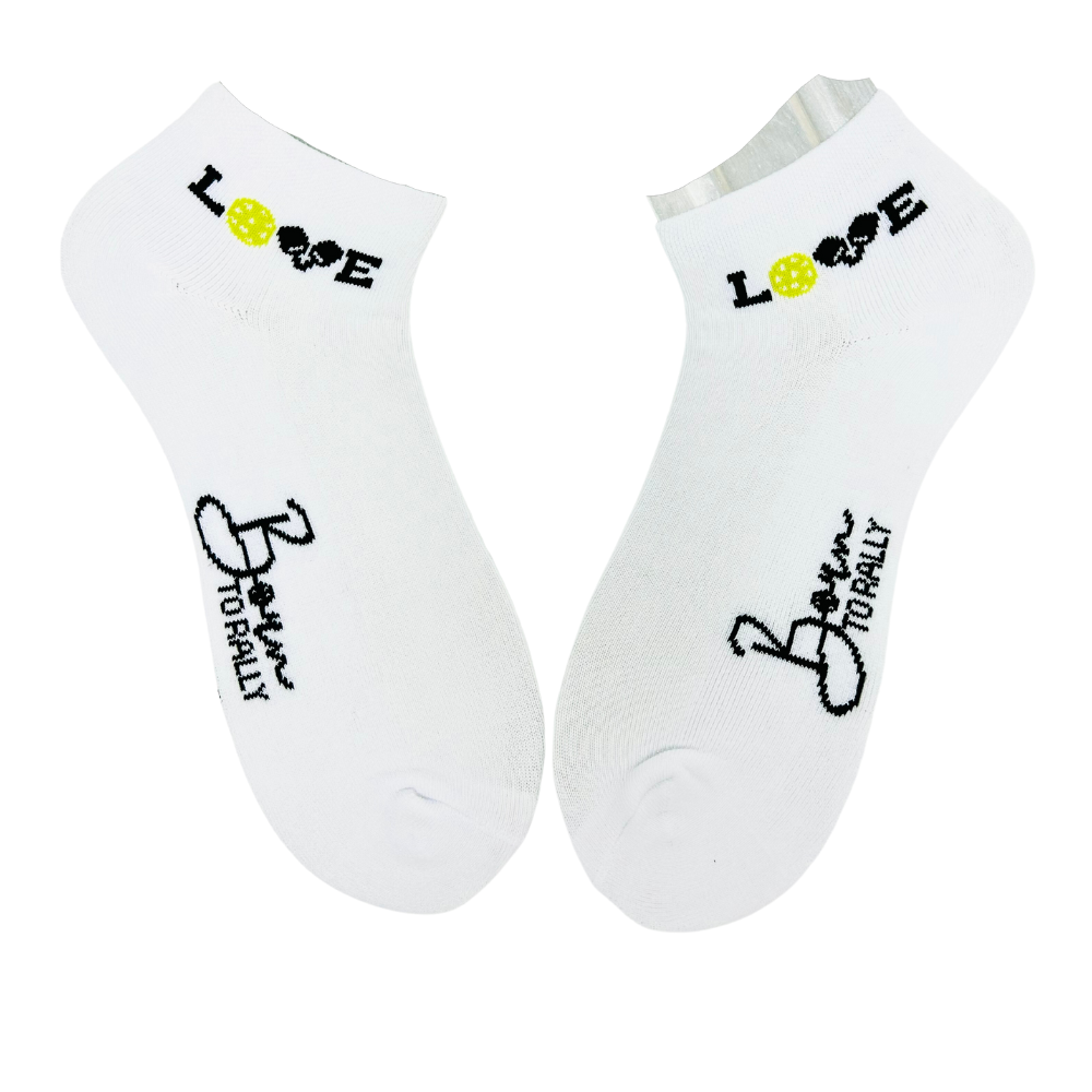 Born to Rally - Pickleball Love Ankle Socks