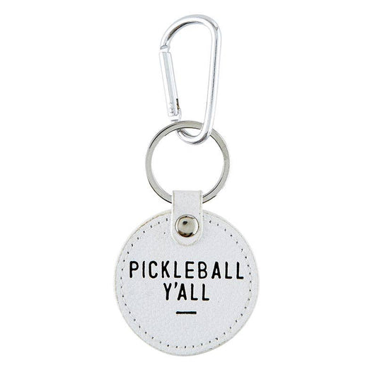 Santa Barbara Design Studio by Creative Brands - Round Leather Keychain - Pickleball Y'all