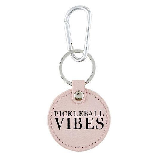 Santa Barbara Design Studio by Creative Brands - Round Leather Keychain - Pickleball Vibes