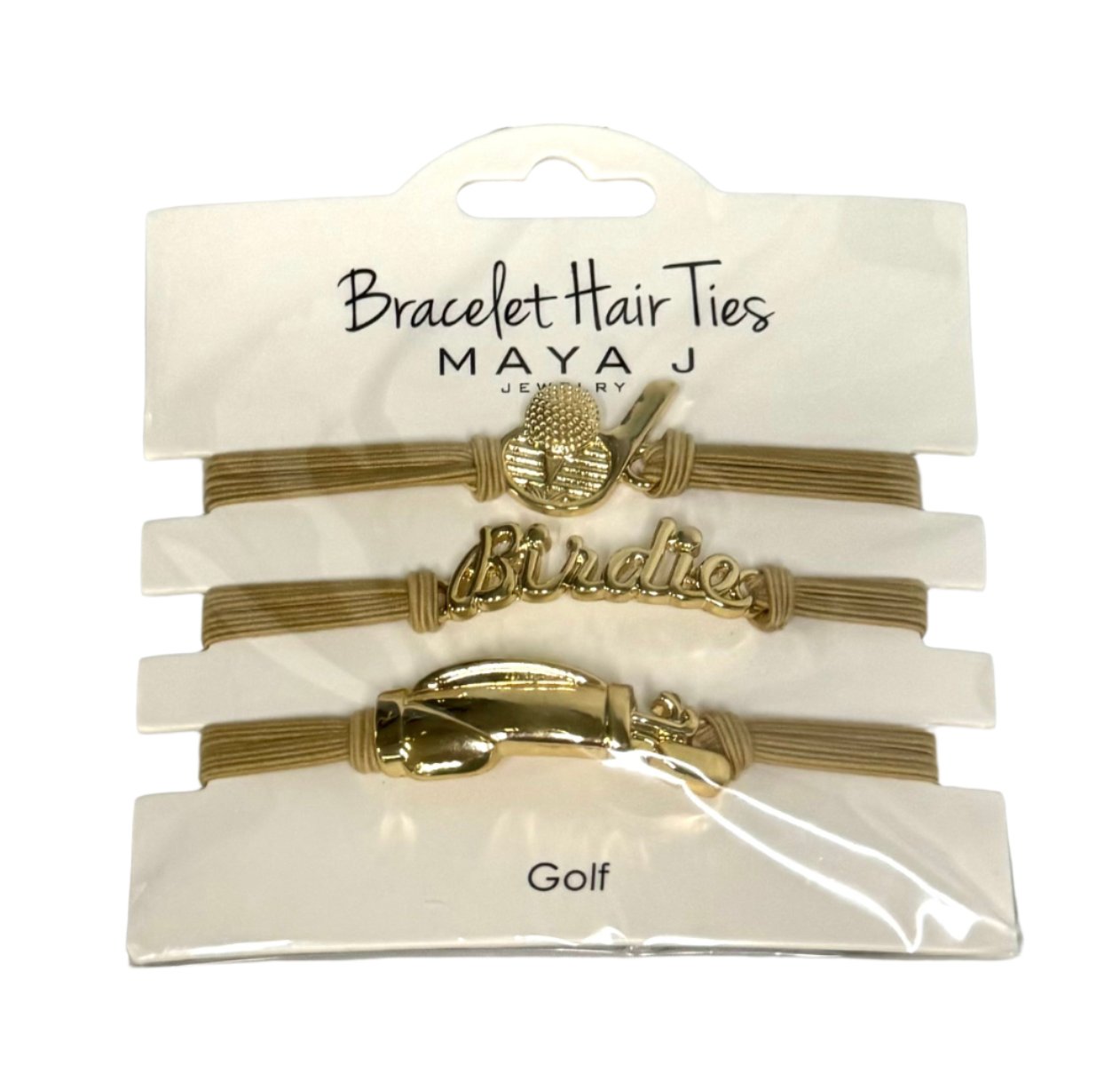 Tan Golf Hair Ties