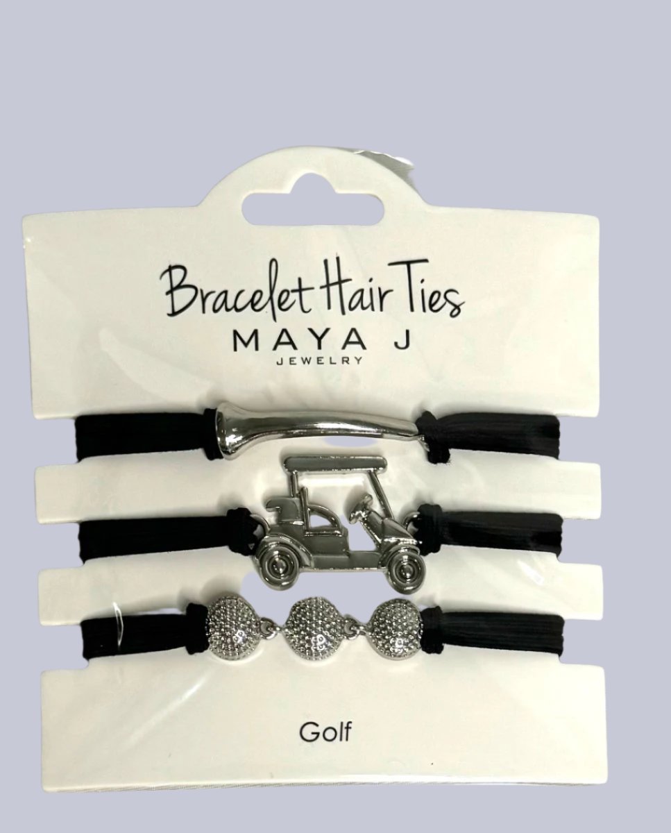 Golf Silver Hair Ties