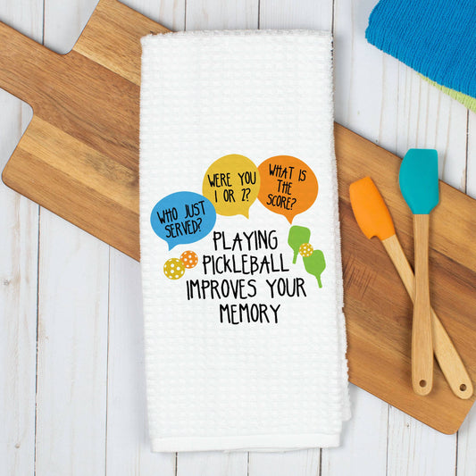 Pickleball Improves Memory Kitchen Towel,